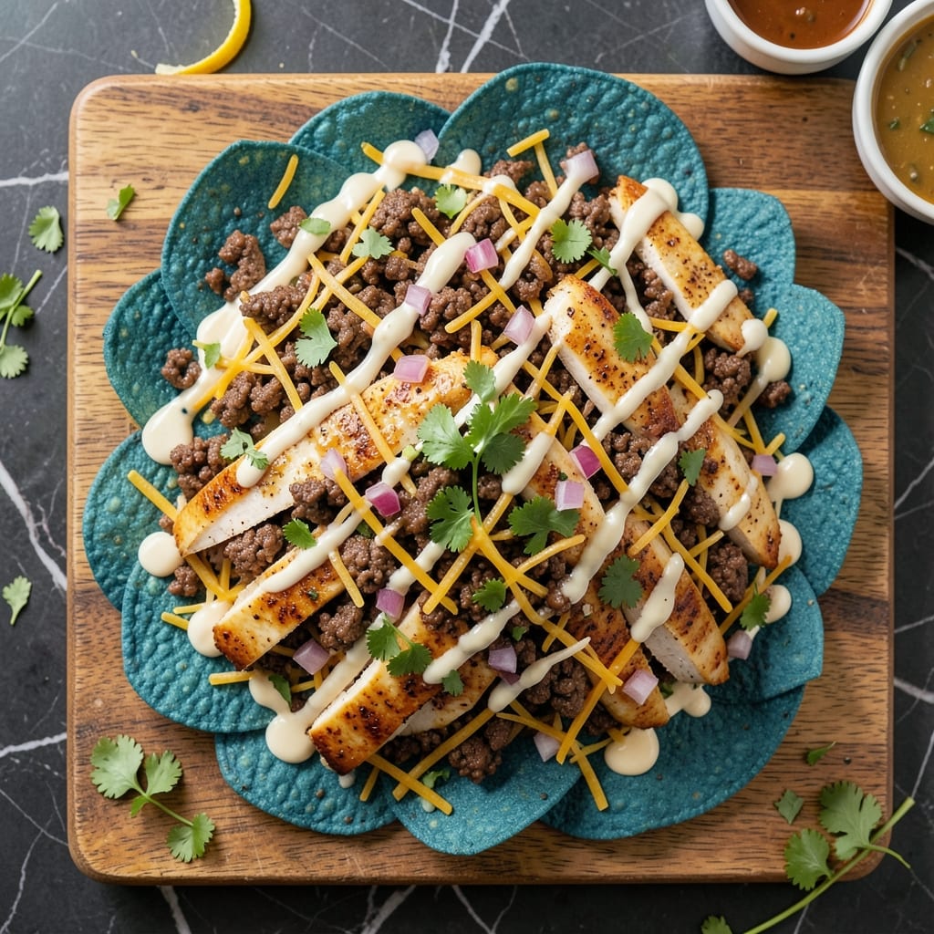 Beef and Chicken Nachos Recipe: Double-Protein Loaded Crunch in 20 Minutes