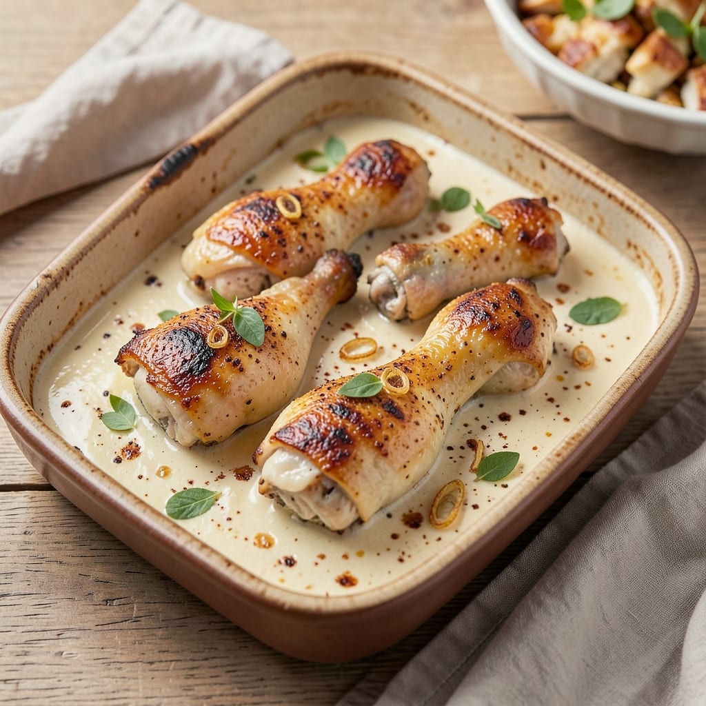 Baked Chicken Legs Recipe with Cream of Chicken: Crispy Skin, Velvety Sauce Harmony