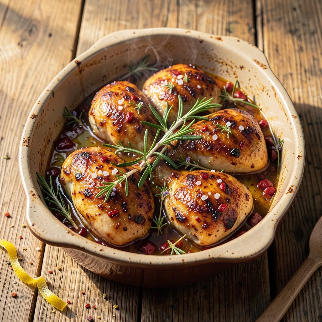 Baked Chicken Marinated in Italian Dressing Recipe: One-Pot Golden Crust and Herb-Kissed Juiciness