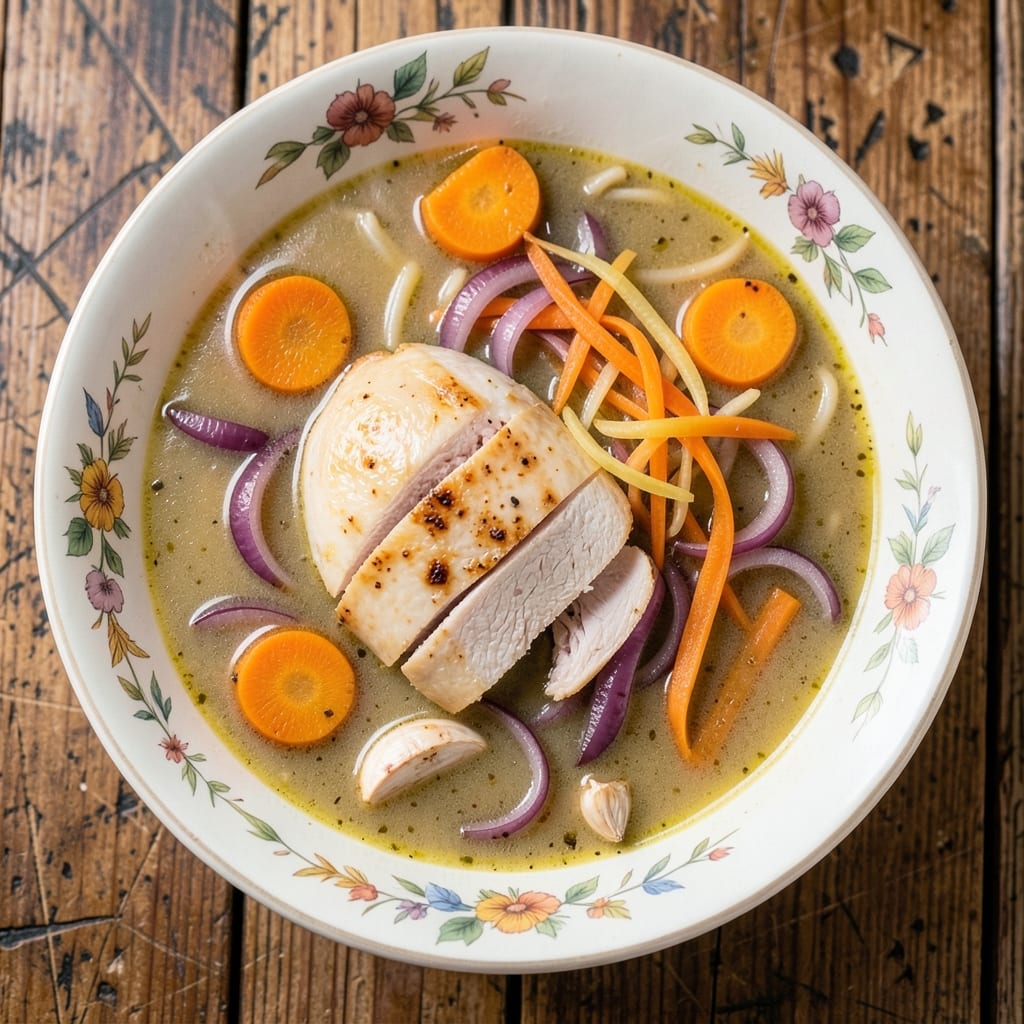 Bobby Flay's Chicken Soup Recipe: Herbed Gem Veggie-Packed Healing Bowl