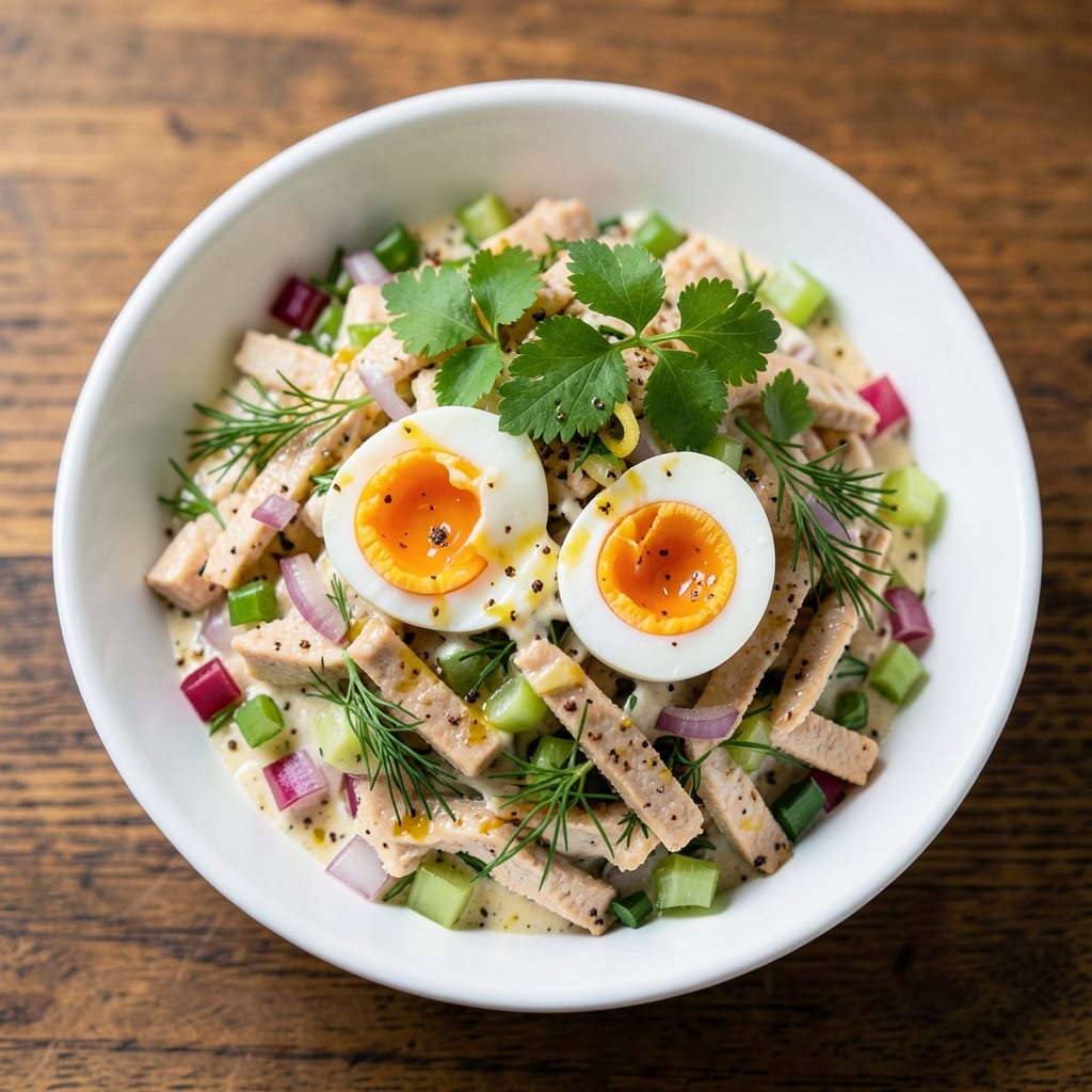 Broken Egg Chicken Salad Recipe: Crunchy Celery and Herb-Packed Bites