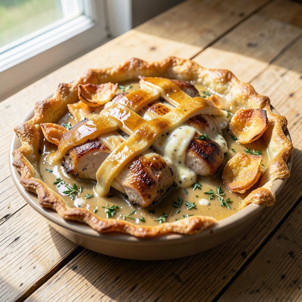 Australian Chicken Pie Recipe: Flaky Pastry Hugs Juicy Chicken and Gravy