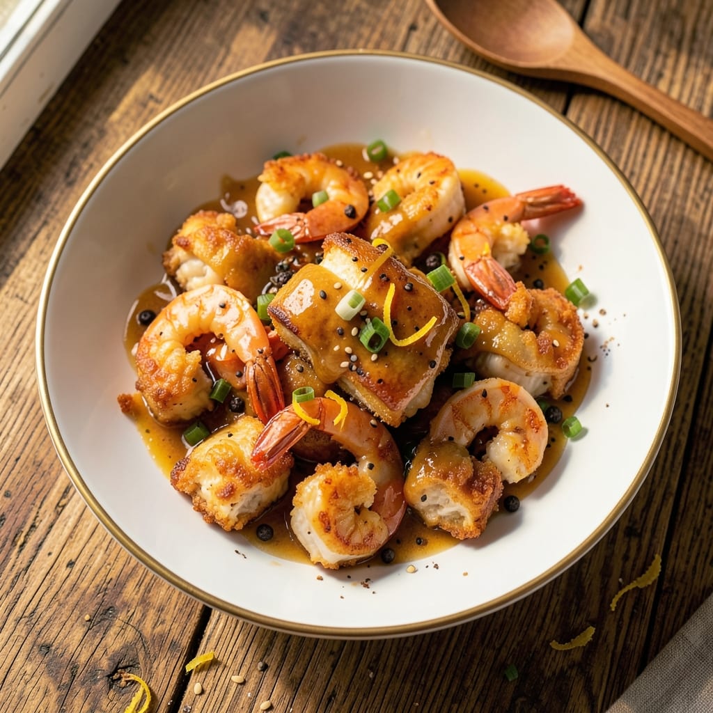 Bourbon Street Chicken and Shrimp Copycat Recipe: Crispy Wonton Cups With Tangy Bourbon Glaze
