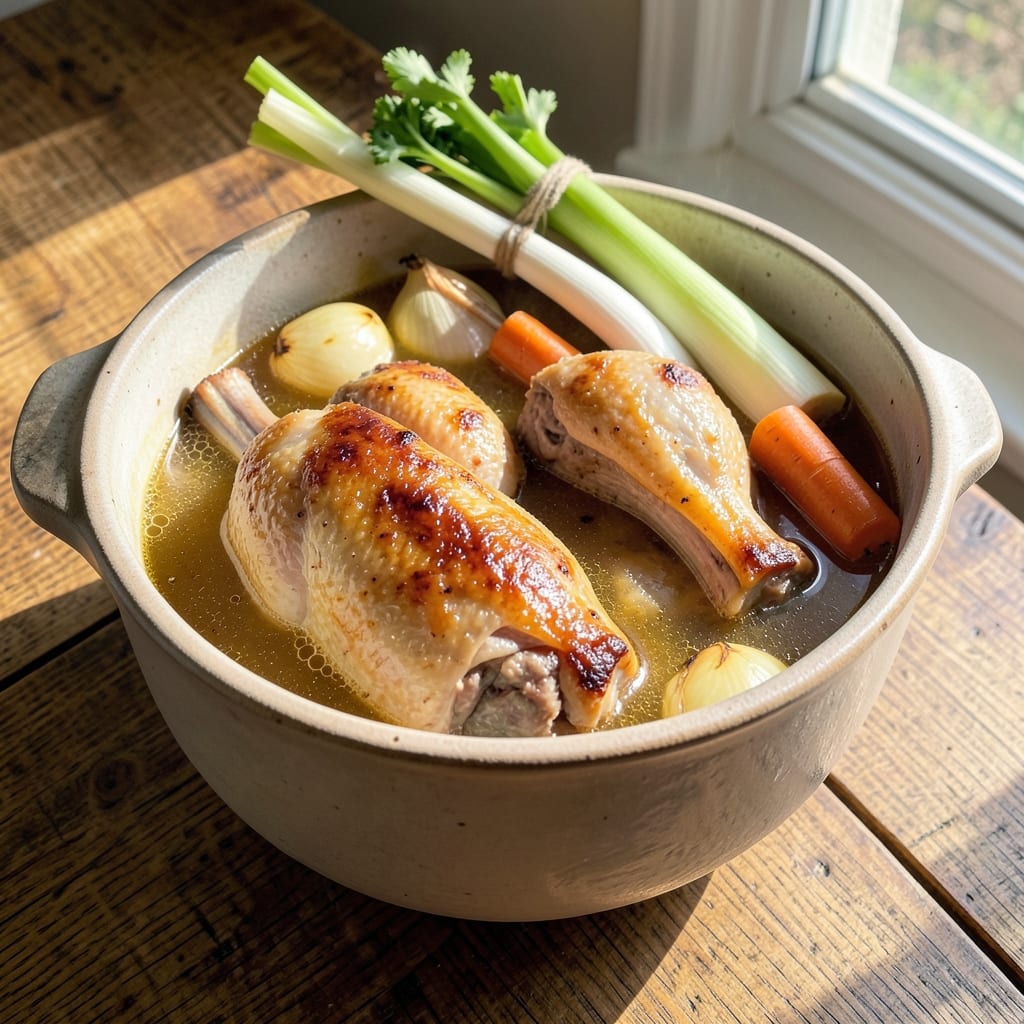 Beef and Chicken Bone Broth Recipe: Deep Umami Flavor in 8 Hours