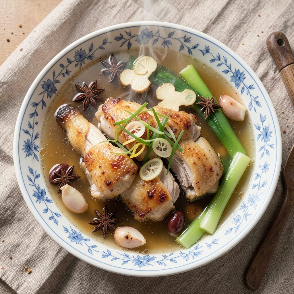 Best Chinese Chicken Soup Recipe With Vegetables: Fragrant Ginger-Garlic Broth Healing Power