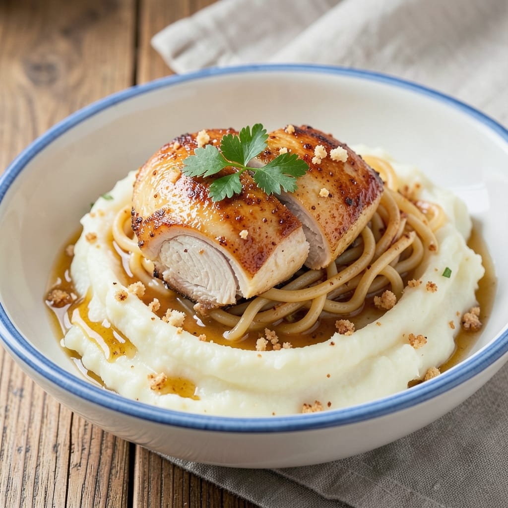 Bob Evans Chicken and Noodles Over Mashed Potatoes Recipe: One-Pan Comfort with Crispy Potato Top