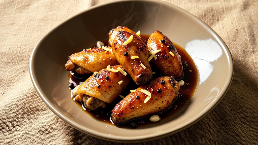 Baked Chicken Wings With Honey Soy Ginger Marinade Recipe: Glossy Crisp and Sticky-Sweet Balance