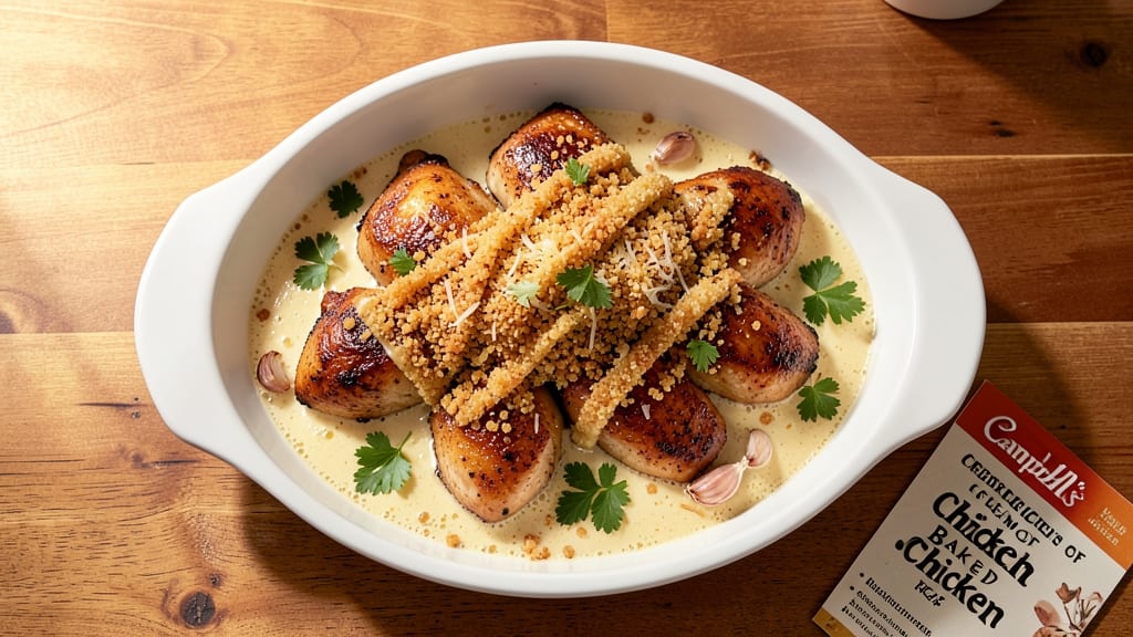 Campbell's Cream of Chicken Baked Chicken Recipe: Crispy Top, Creamy Gravy Harmony