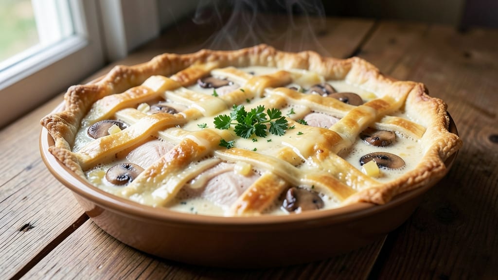 Campbell's Cream of Chicken Pot Pie Recipe: Flaky Top, Creamy Mushroom Filling