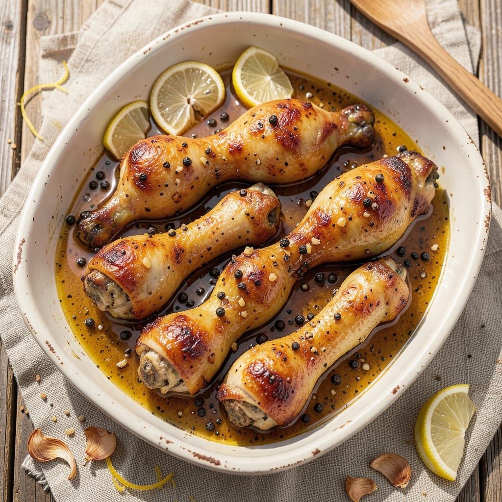 Baked Lemon Pepper Chicken Drumsticks Recipe: Crispy Bites With Zesty Citrus Crunch