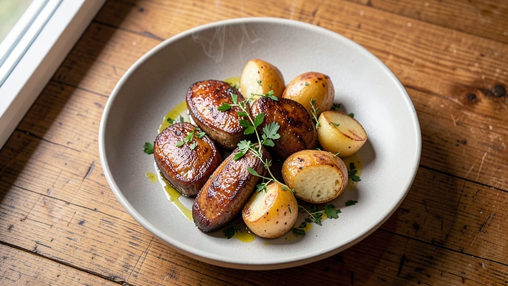 Chicken Liver and Potatoes Recipe: Crispy Pan-Seared with Herbed Butter