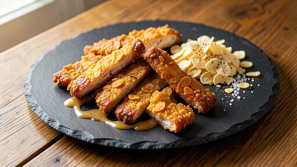 Chicken Strips With Corn Flakes Recipe: Crunchy, Light Breading That Never Gets Soggy