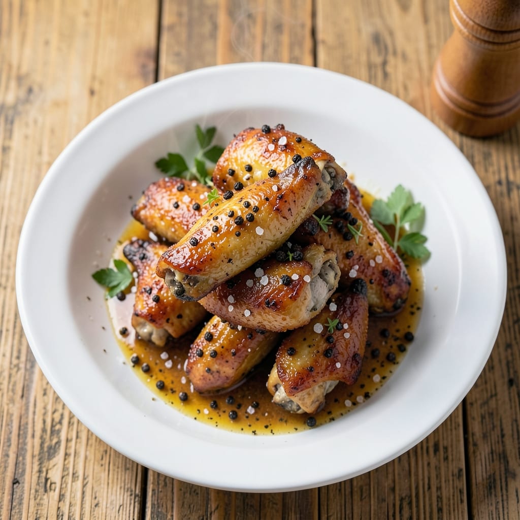 Baked Salt and Pepper Chicken Wings Recipe: Crispy Shatter Skin, Juicy Inside