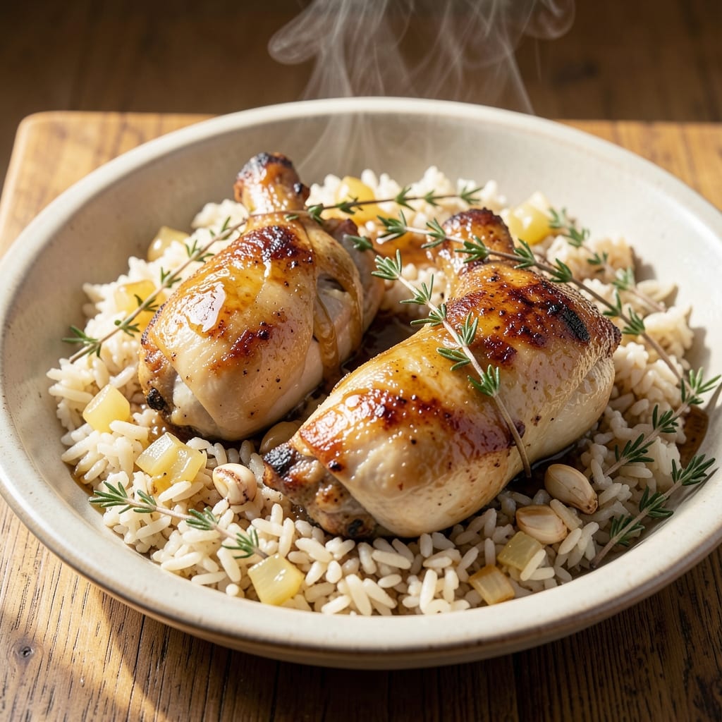 Bone-In Chicken And Rice Crockpot Recipe: Juicy Meat and Fluffy Grains in One Effortless Meal