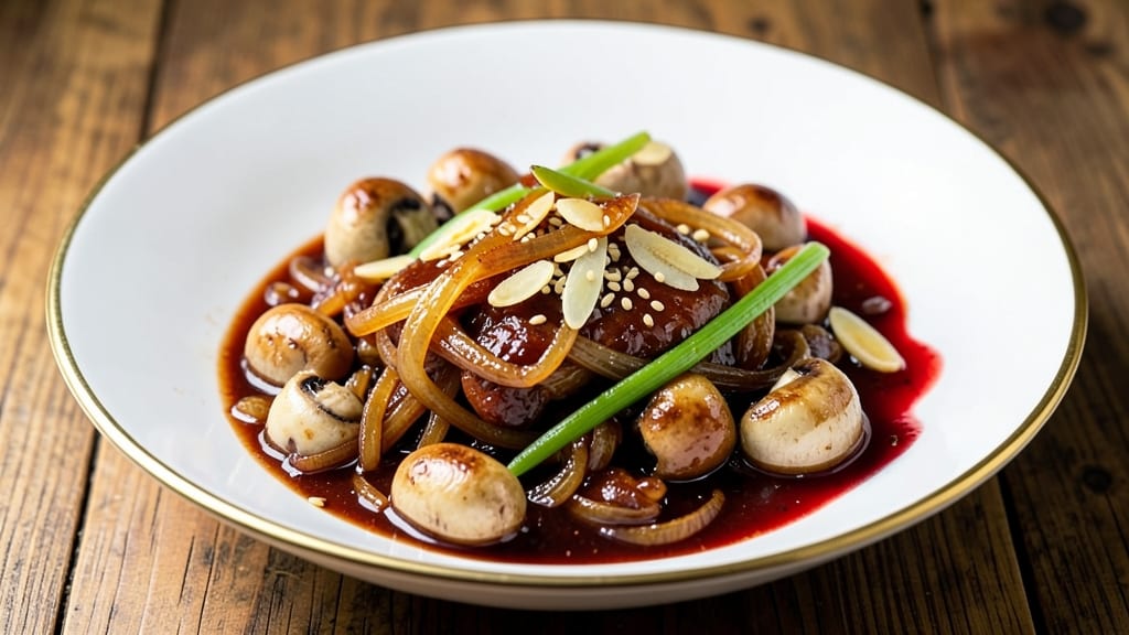 Kinder's Chicken Sauce Recipe: Golden Crisp Onions Over Rich Mushroom Gravy