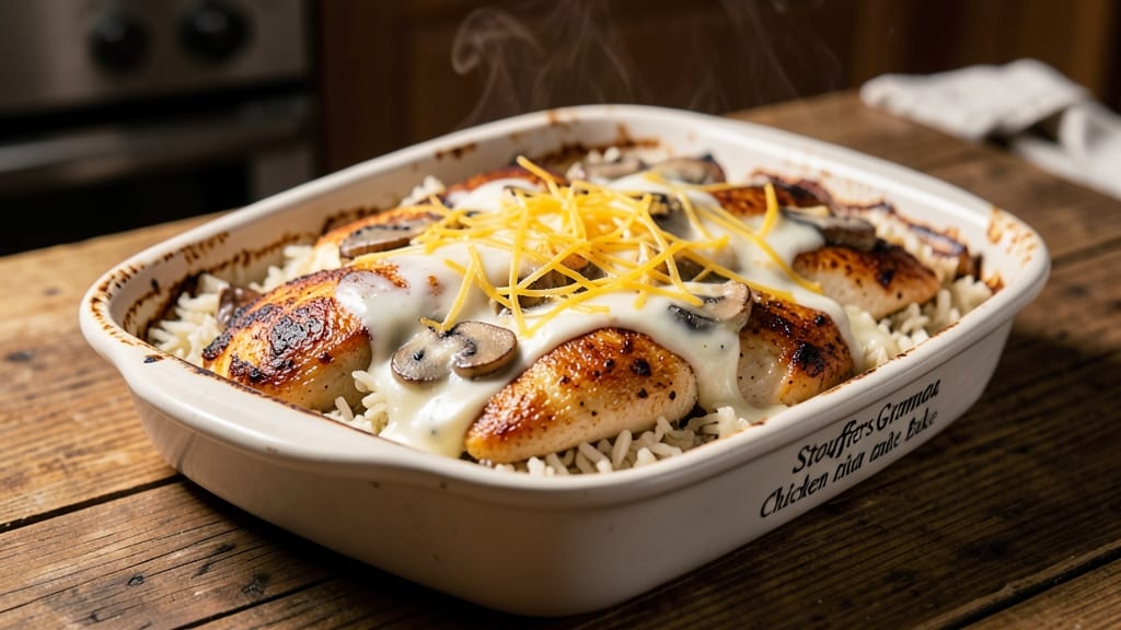 Stouffers Grandma Chicken And Rice Bake Recipe: Creamy Mushroom Gravy With Crispy Top Magic