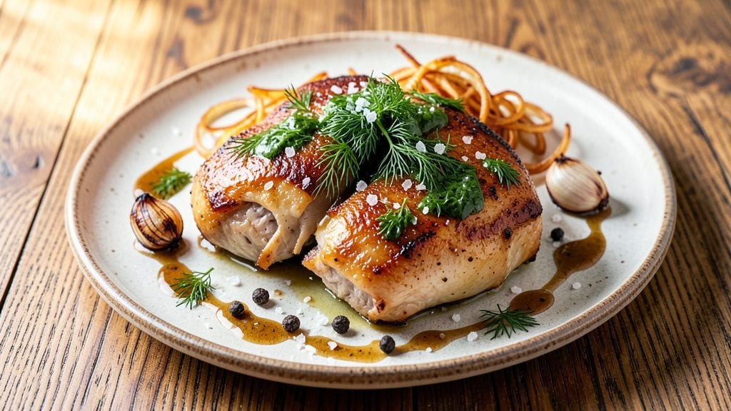 Ukrainian Chicken Recipe: Dill-Pickled Crispy Skin and Juicy Core